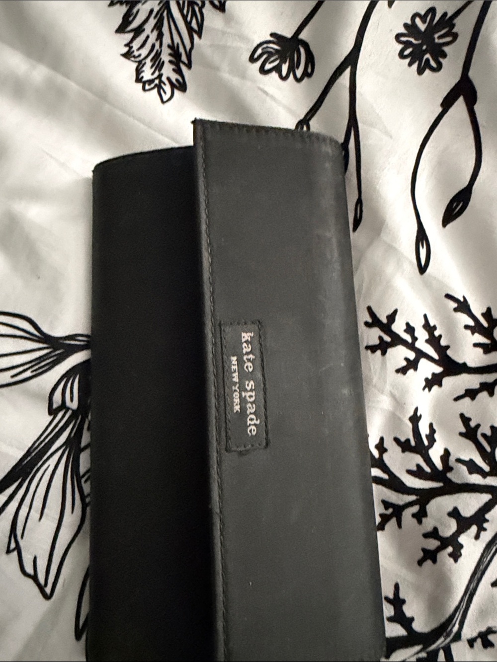 kate spade Black Leather Continental Wallet